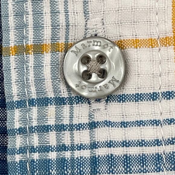 Marmot Men's Short Sleeve Button Up Shirt, Plaid, Sz. M Outdoor Workwear Hiking - Picture 10 of 11